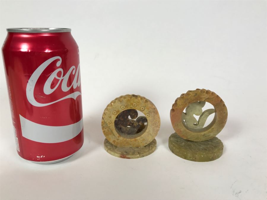 Pair Of Small Carved Stone Sculptures [Photo 11]