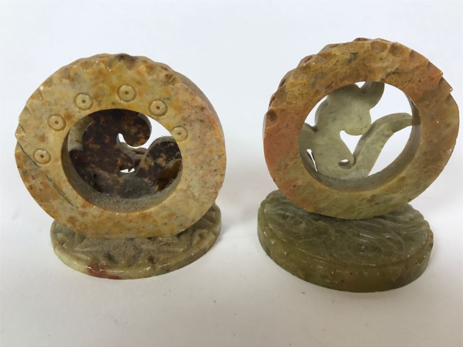 Pair Of Small Carved Stone Sculptures [Photo 10]
