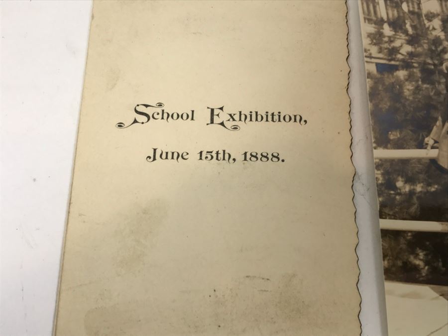 Signed Personalized Letter From General Joseph Warren Stilwell 'Vinegar Joe' In Regards To Father's Daughter Serving As Nurse In WWII On The Salween Front In China And Old Photographs And Ephemera Including School Exhibition Program From 1888 [Photo 9]