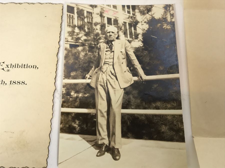 Signed Personalized Letter From General Joseph Warren Stilwell 'Vinegar Joe' In Regards To Father's Daughter Serving As Nurse In WWII On The Salween Front In China And Old Photographs And Ephemera Including School Exhibition Program From 1888 [Photo 7]