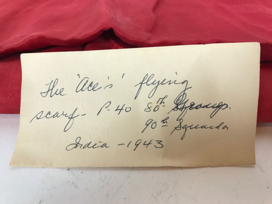 The 'Ace's' Flying Scarf WWII India 1943 P40 80th Fighter Group 90th ...
