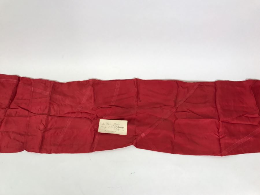 The 'Ace's' Flying Scarf WWII India 1943 P40 80th Fighter Group 90th Squadron The Burma Banshees Believed To Be Sam Hammer See Details [Photo 2]