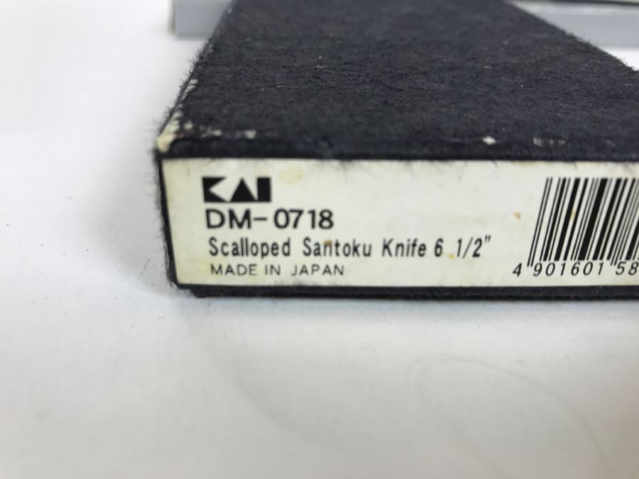 Set Of 3 Knives: Shun DM0718 Classic Knife (Retails $175), Vintage La Borde Chrome Molybdenum Stainless Chef's Knife And Global CROMOVA 18cm Stainless Vegetable Knife [Photo 4]