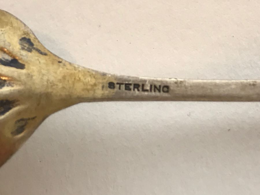 Set Of 3 Antique Sterling Silver Serving Pieces Flatware Spoon Fork 1892 1893 [Photo 6]