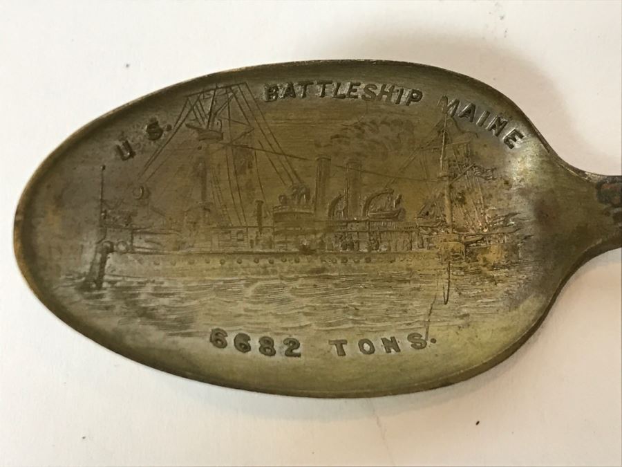 Souvenir Spoon U.S. Battleship Maine Standard [Photo 1]