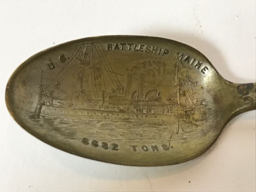 Souvenir Spoon U.S. Battleship Maine Standard [Photo 2]