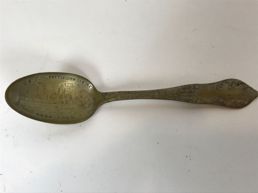 Souvenir Spoon U.S. Battleship Maine Standard [Photo 4]