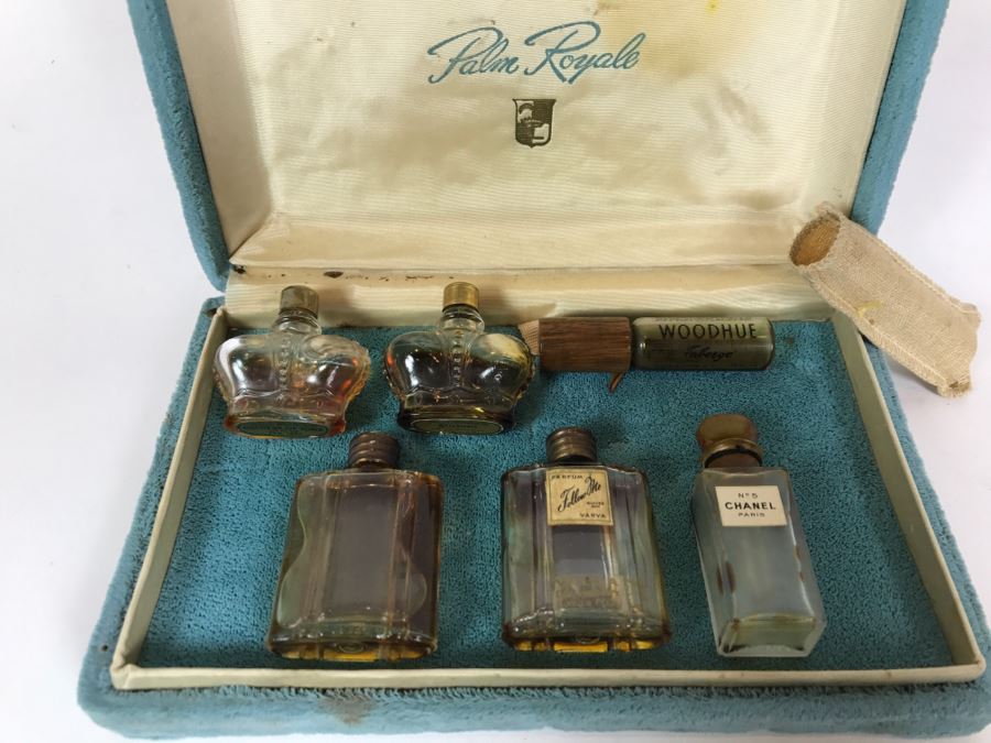 Collection Of Vintage Perfume Bottles Including No 5 Chanel