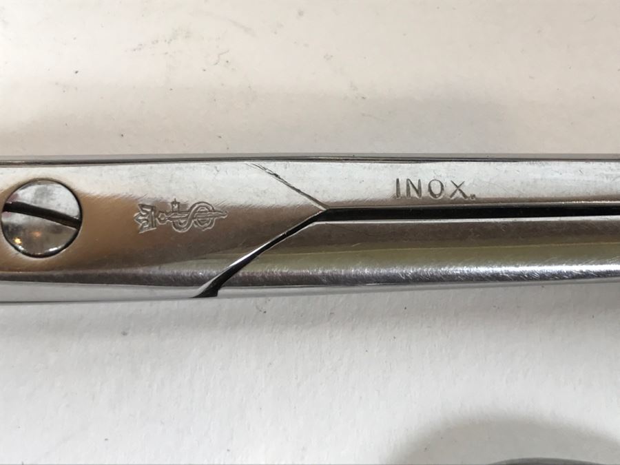 WWII Medical Supplies Including New Old Stock Adrenalin Chloride Solutions, Mercury Thermometers With SS Case, Medical Needles And Surgical Scissors [Photo 11]