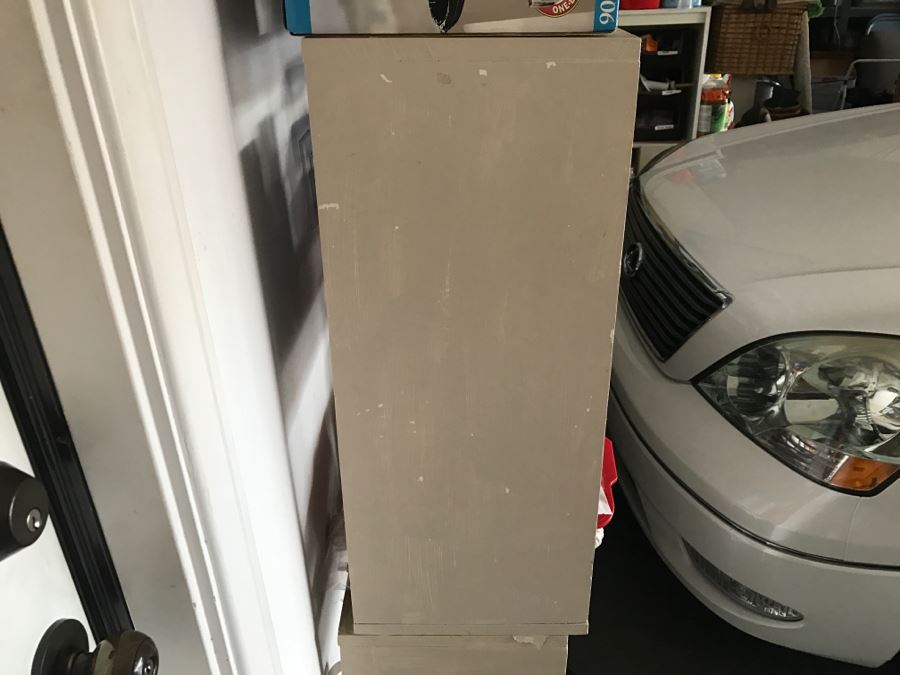 Wooden Long Bookshelves In Garage - 2 Separate Pieces - Sold Empty [Photo 6]