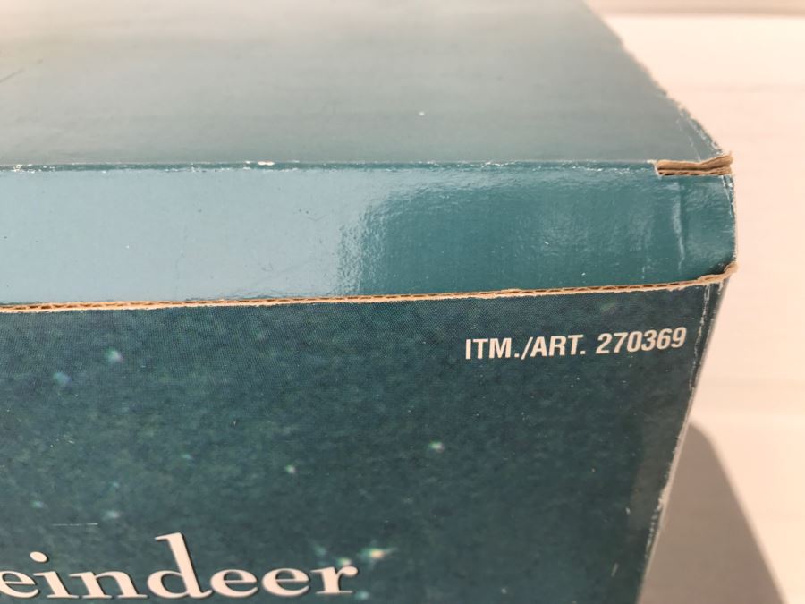 Traditions Porcelain Santa With Sleigh And Reindeer - Note The Gold Sleigh Blades Have Some Chips As Shown In Photos [Photo 6]