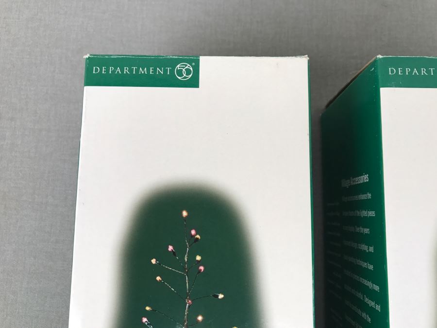 Pair Of Department 56 Village Accessories Twinkle Brite Trees Small [Photo 4]
