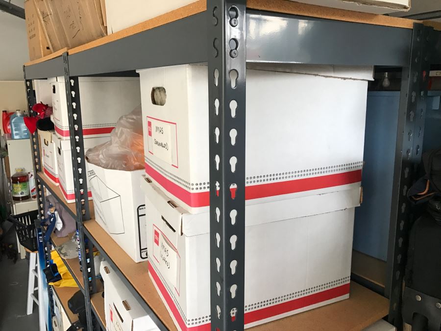 Set Of 4 Adjustable Commercial Grade Steel Shelving Units Empty - The Other Two Are Behind Shelving Pictured [Photo 3]