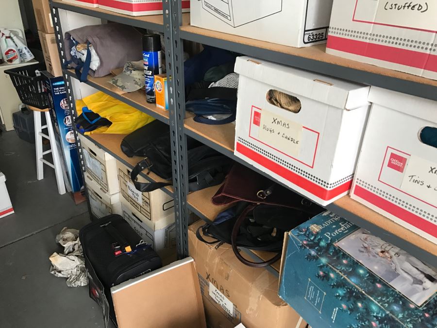 Set Of 4 Adjustable Commercial Grade Steel Shelving Units Empty - The Other Two Are Behind Shelving Pictured [Photo 4]