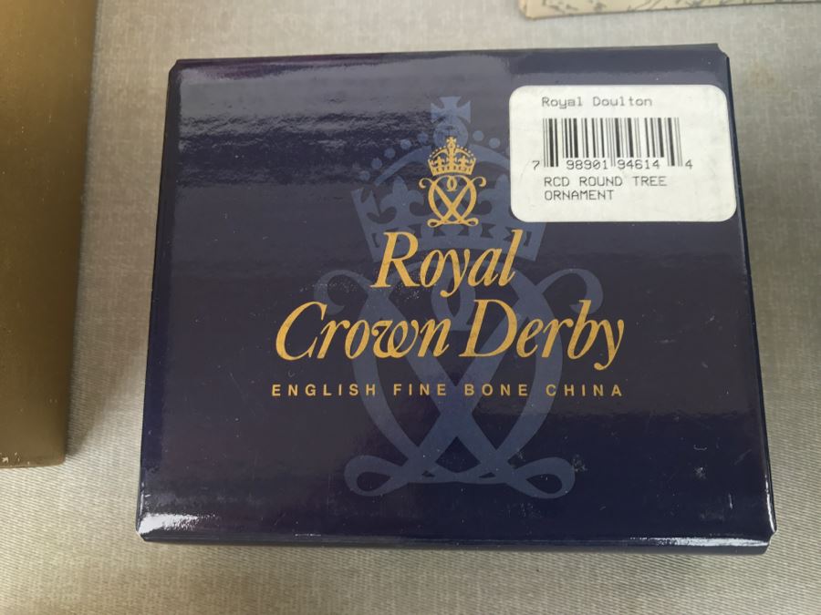 Collection Of Christmas Ornaments Including Waterford, Royal Crown Derby, Wedgwood, Department 56 And Reed & Barton [Photo 3]