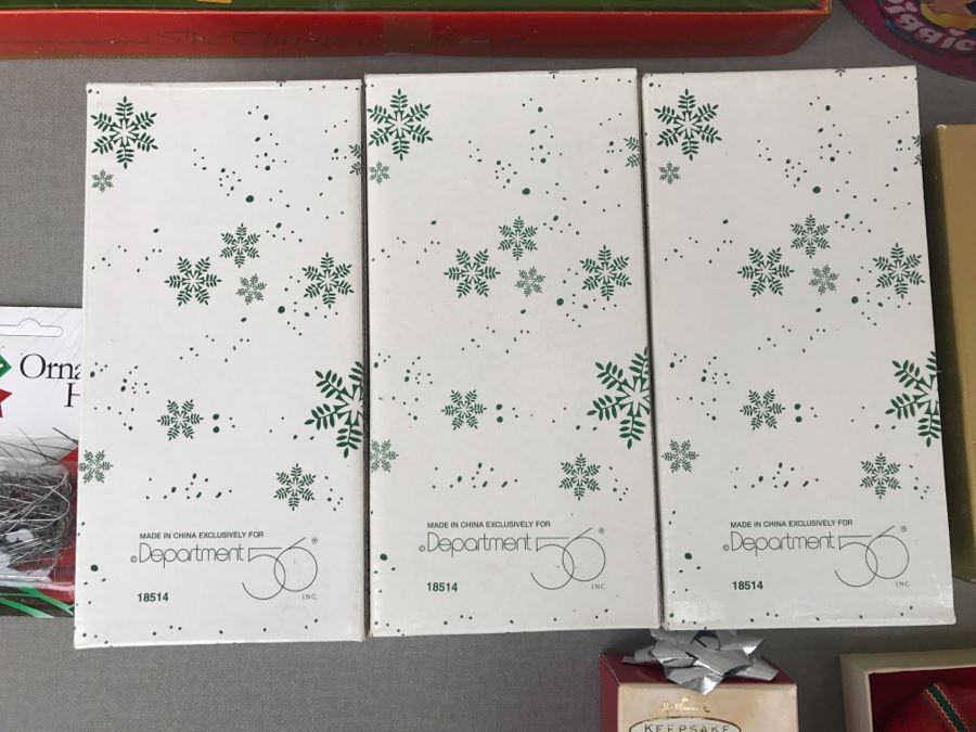 Collection Of Christmas Ornaments Including Waterford, Royal Crown Derby, Wedgwood, Department 56 And Reed & Barton [Photo 7]