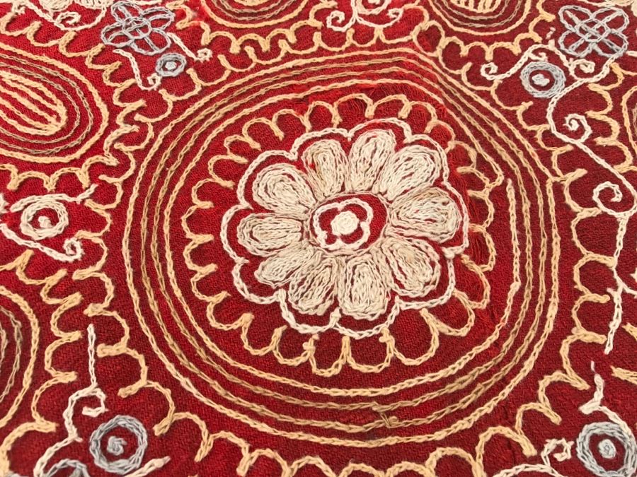 Stunning Vintage Embroidered Rug - See Photos For Condition [Photo 4]