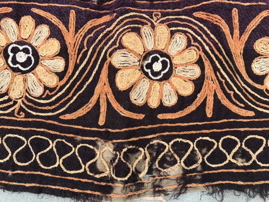 Stunning Vintage Embroidered Rug - See Photos For Condition [Photo 5]