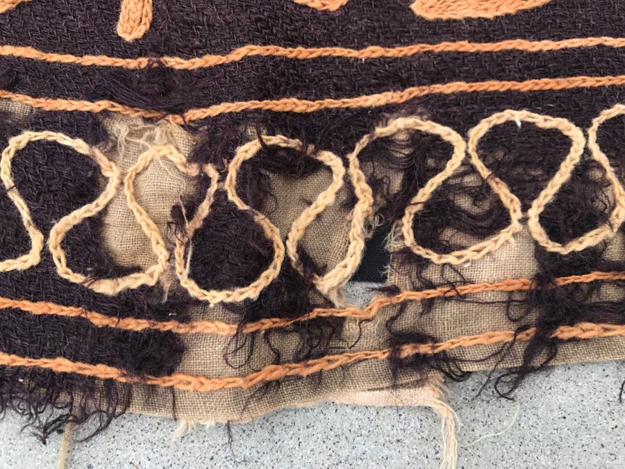 Stunning Vintage Embroidered Rug - See Photos For Condition [Photo 6]