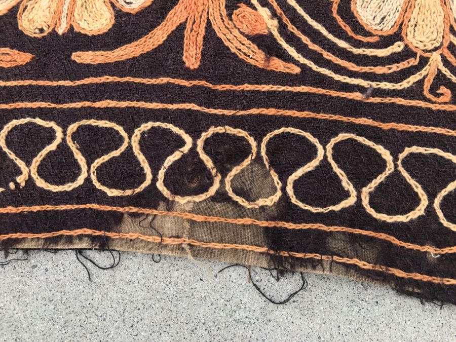 Stunning Vintage Embroidered Rug - See Photos For Condition [Photo 7]