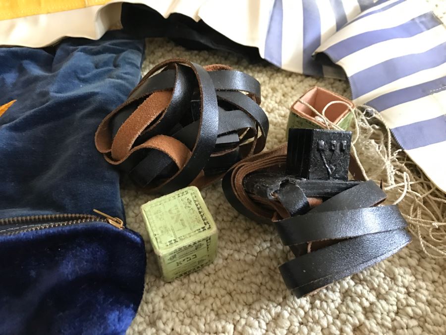 Collection Of Jewish Judaica Ritual Objects Including Phylacteries, Tallit Bags, Tallit [Photo 9]