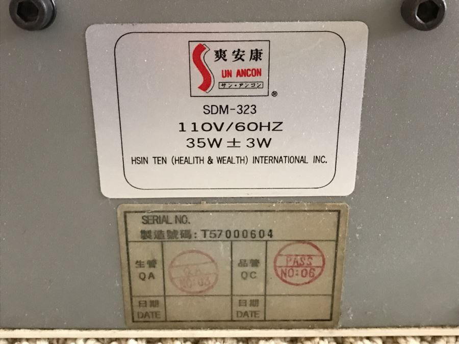 Sun Ancon Chi Machine Model SDM-323 Working [Photo 10]