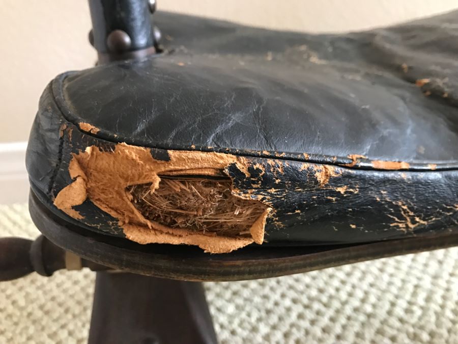 Vintage Rustic Camel Saddle Shape Stool [Photo 4]