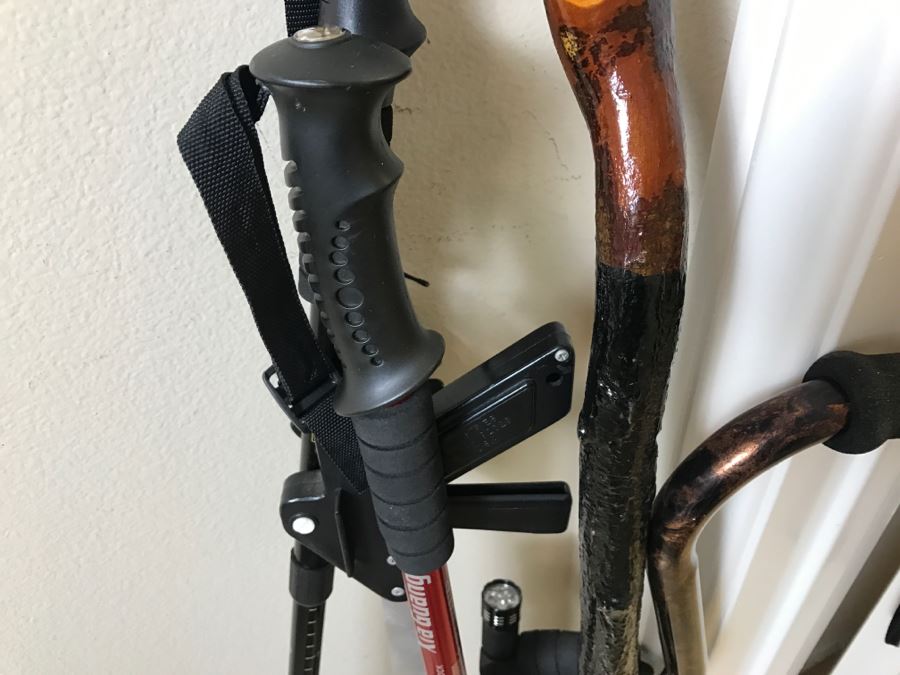 Blue & White Porcelain Umbrella Stand With Canes And Umbrellas [Photo 6]