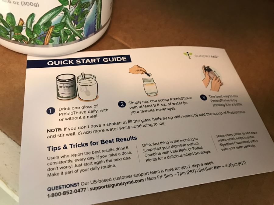 (5) Bottles Of Gundry MD PrebioThrive Prebiotic Supplement 10.6 Oz (Retail Value Of $395) And Smash-It! Nutrient Infused Slimming Shake (Retail Value Of $74.95) [Photo 3]