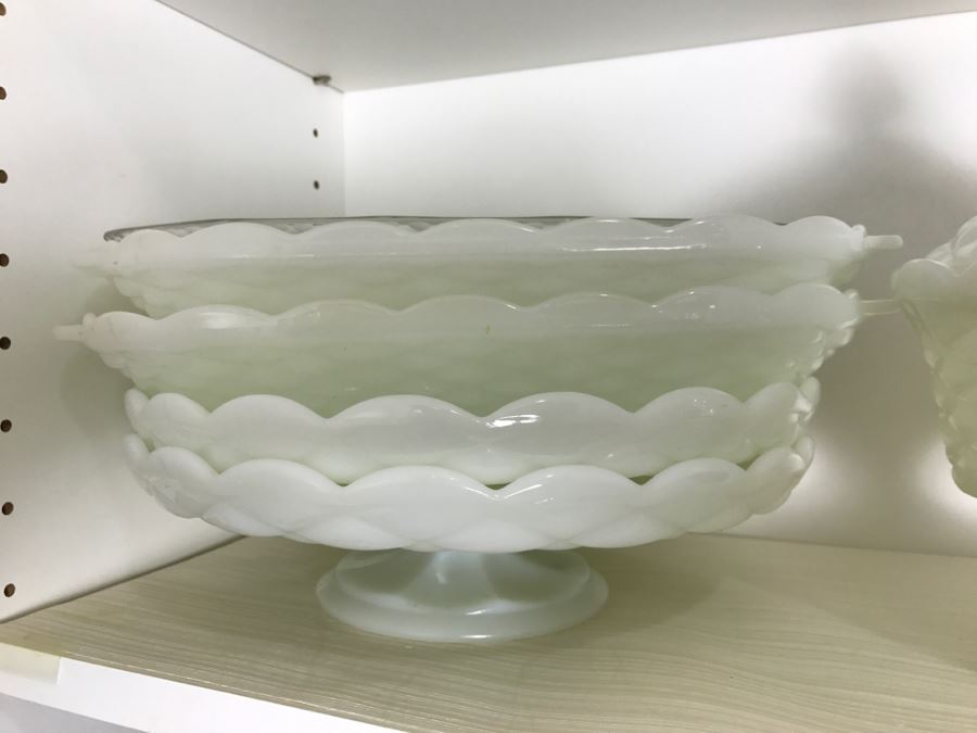 Kitchen Lot Featuring Vintage Milk Glass, Stemware, Japanese Tiles, Italian Plates And More [Photo 9]