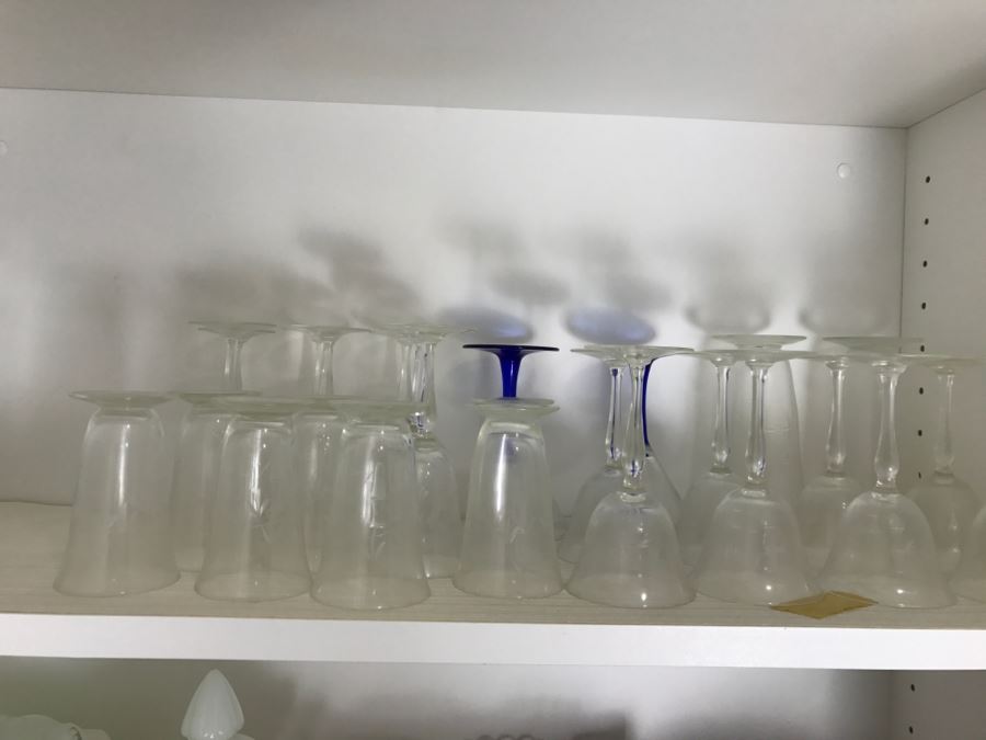 Kitchen Lot Featuring Vintage Milk Glass, Stemware, Japanese Tiles, Italian Plates And More [Photo 13]