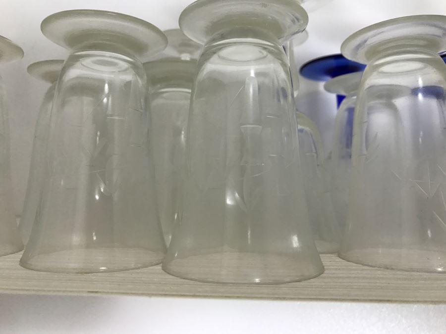 Kitchen Lot Featuring Vintage Milk Glass, Stemware, Japanese Tiles, Italian Plates And More [Photo 14]