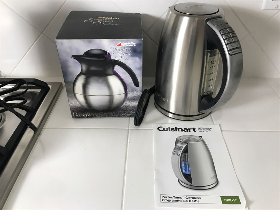 Cuisinart PerfecTemp Cordless Programmable Kettle CPK-17 And Aladdin Stainless Steel Carafe [Photo 1]