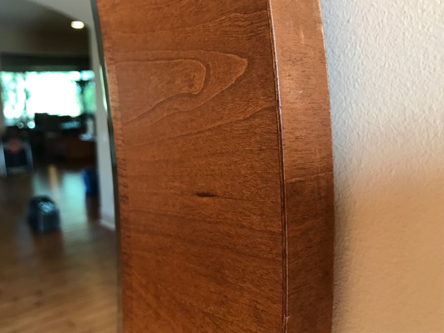 Stickley Furniture Round Wooden Metroploitan Wall Beveled Glass Mirror Aged Old Mansion Finish [Photo 5]