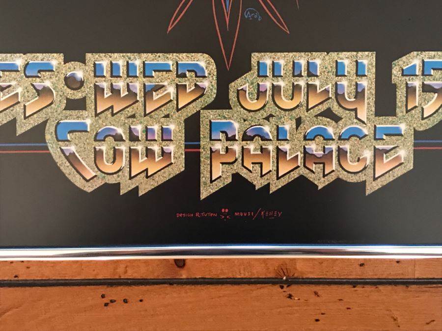 Vintage Framed Rock & Roll Poster The Rolling Stones Cow Palace Bill Graham Presents In San Francisco Design By R. Tuten Mouse Kelley [Photo 8]