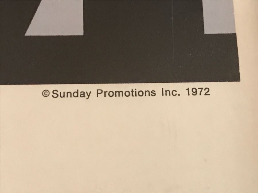 Vintage Framed Rock & Roll Poster The Rolling Stones American Tour 1972 Art By John Pashe Production By Chipmonck Sunday Promotions Inc. [Photo 12]