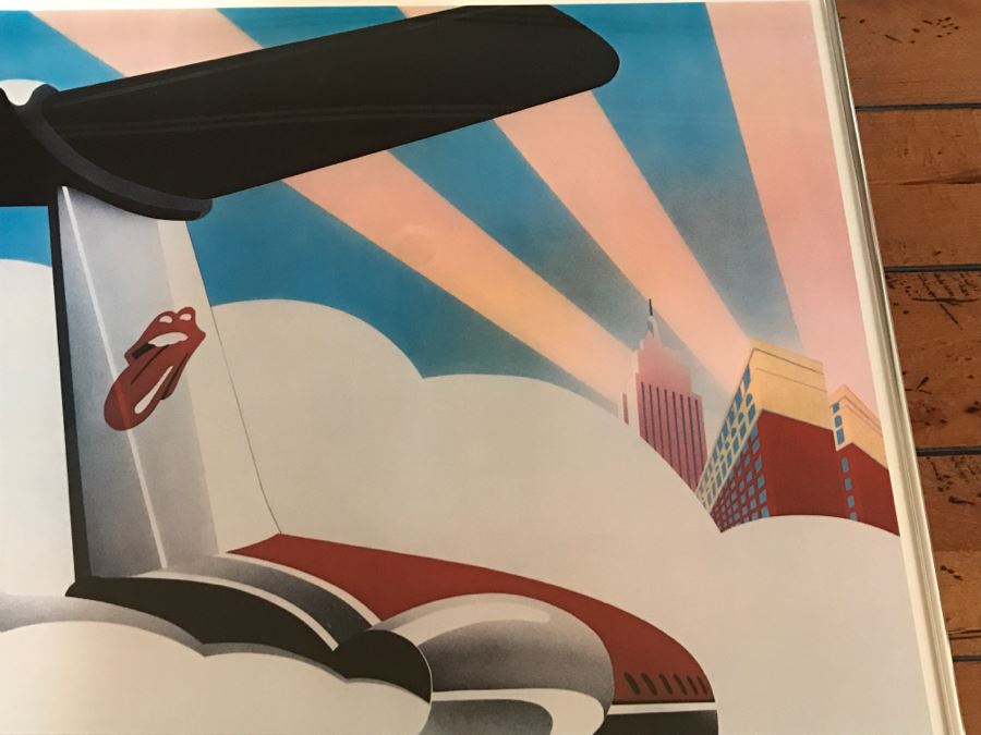 Vintage Framed Rock & Roll Poster The Rolling Stones American Tour 1972 Art By John Pashe Production By Chipmonck Sunday Promotions Inc. [Photo 7]