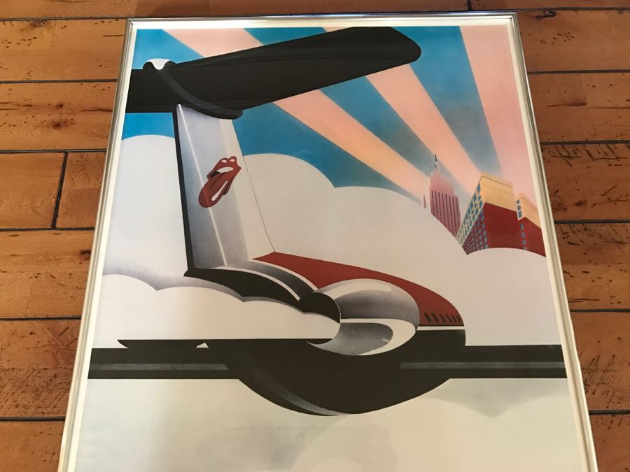 Vintage Framed Rock & Roll Poster The Rolling Stones American Tour 1972 Art By John Pashe Production By Chipmonck Sunday Promotions Inc. [Photo 5]