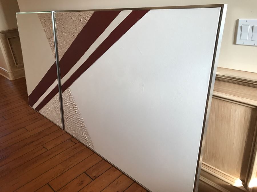Large Original 2 Panel Geometric Artwork Unsigned [Photo 9]