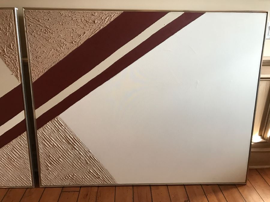 Large Original 2 Panel Geometric Artwork Unsigned [Photo 2]