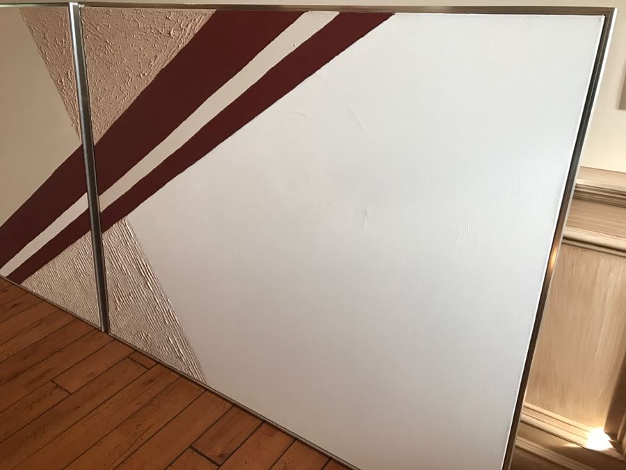 Large Original 2 Panel Geometric Artwork Unsigned [Photo 5]