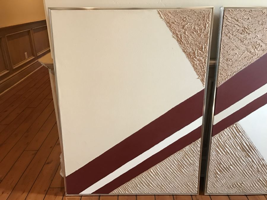 Large Original 2 Panel Geometric Artwork Unsigned [Photo 3]