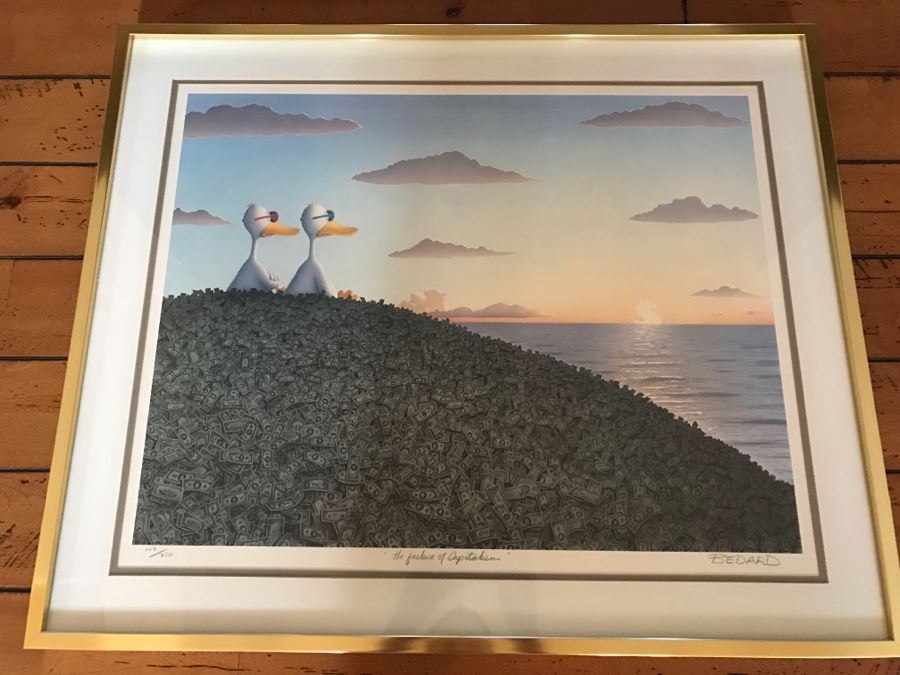 Limited Edition Hand Signed 'Bedard' Print Titled 'The Failure Of Capitalism' 103 Of 450 [Photo 2]
