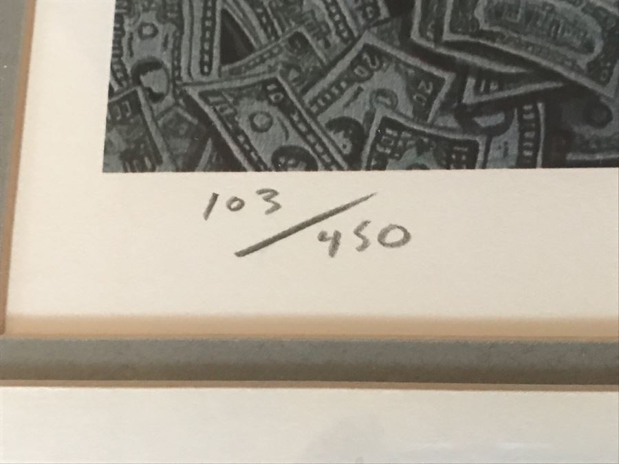 Limited Edition Hand Signed 'Bedard' Print Titled 'The Failure Of Capitalism' 103 Of 450 [Photo 8]