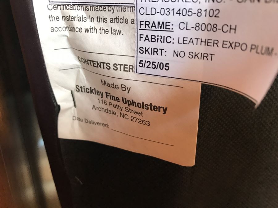 Stickley Furniture Leather Armchair With Matching Ottoman [Photo 14]