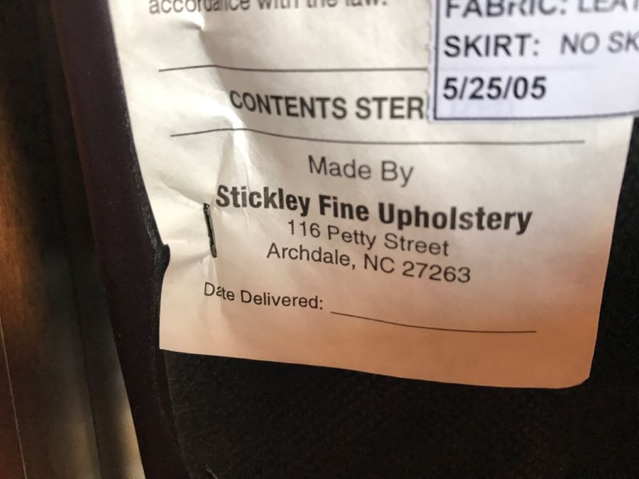 Stickley Furniture Leather Armchair With Matching Ottoman [Photo 12]