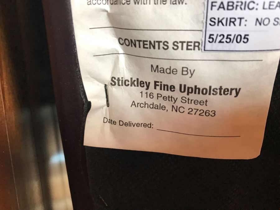 Stickley Furniture Leather Armchair With Matching Ottoman [Photo 13]