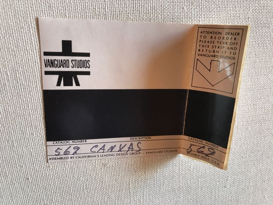 Vintage 1969 Vanguard Studios Bevelry Hills Painting Of Dandelion Flowers On Canvas Signed [Photo 9]