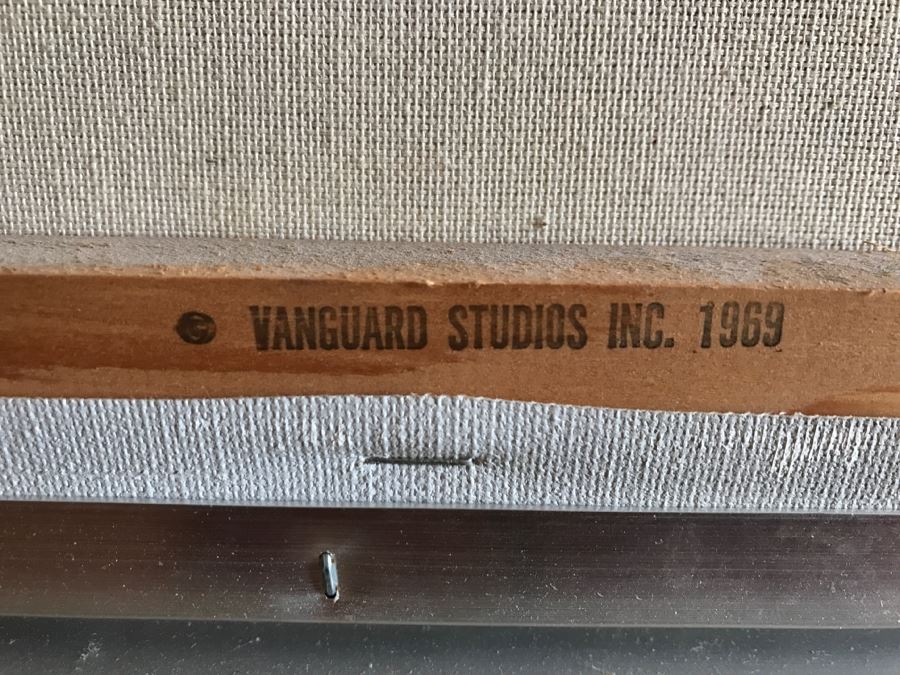 Vintage 1969 Vanguard Studios Bevelry Hills Painting Of Dandelion Flowers On Canvas Signed [Photo 15]