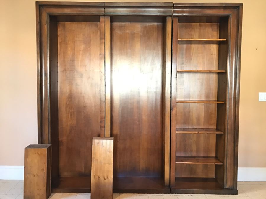 Roche Bobois Solid Wood 3-Piece Bookcase Bookshelf